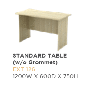 SF-STANDARD TABLE (w/o Grommet) EXT 126