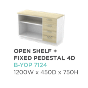 Sf-OPEN SHELF + FIXED PEDESTAL 4D B-YOP 7124