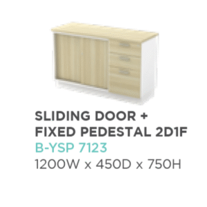 SF- SLIDING DOOR + FIXED PEDESTAL 2D1F B-YSP 7123
