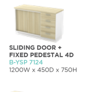 SF-SLIDING DOOR + FIXED PEDESTAL 4D B-YSP 7124